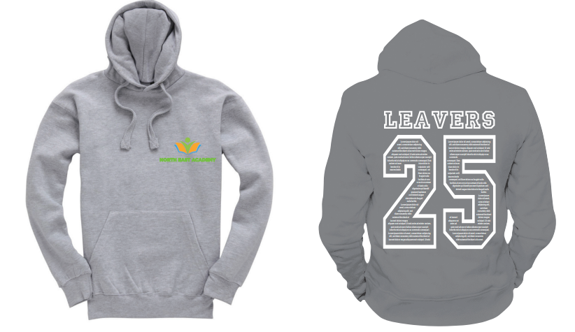 Printed Leavers Hoodies